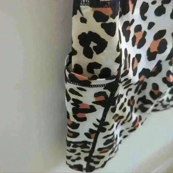 CUSTER'S NIGHT | Women's Black/Tan/White Mid-Rise Animal Print Athletic… - Picture 4 of 4